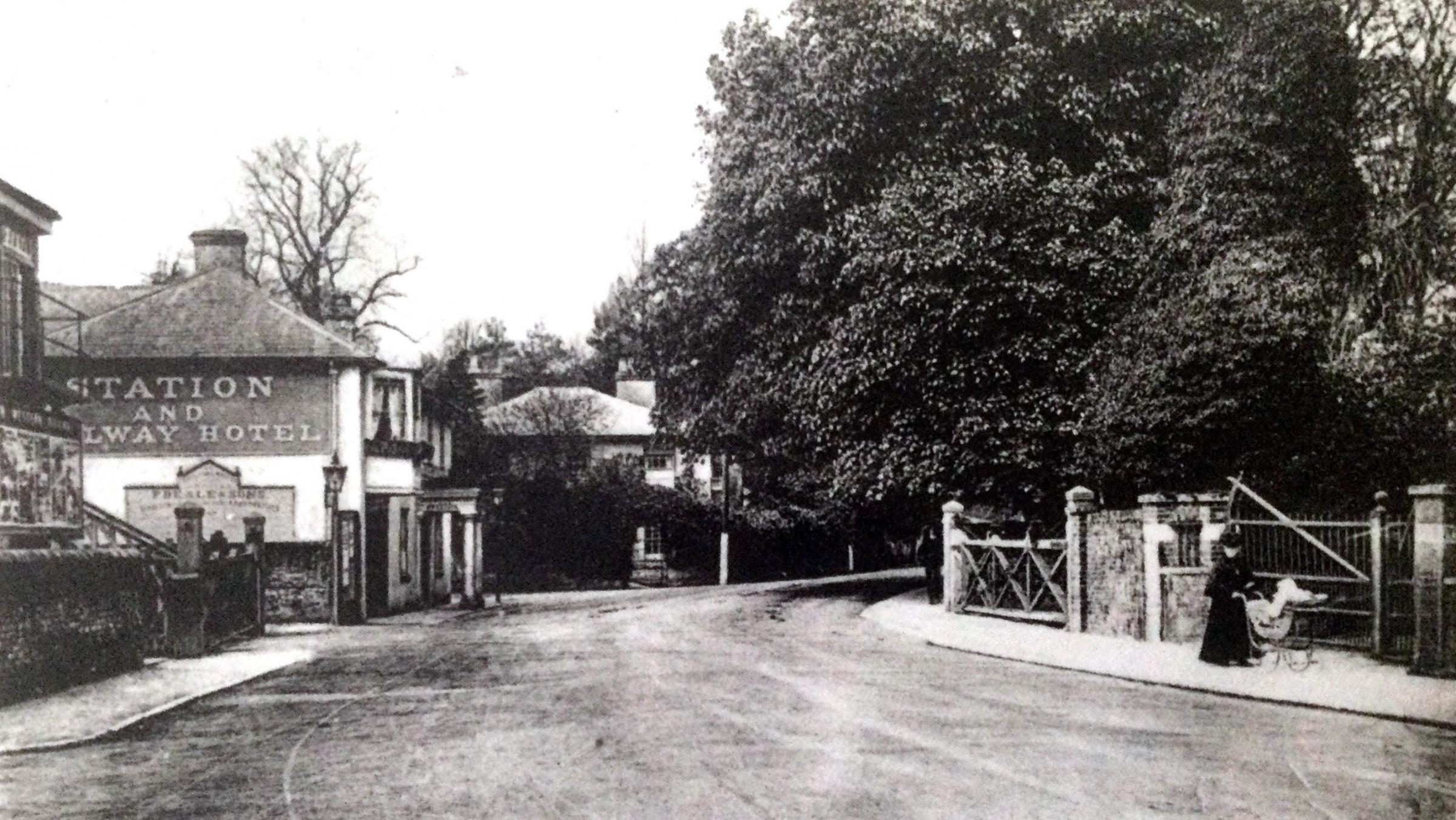 The Station Inn and Andover Town Station before 1900